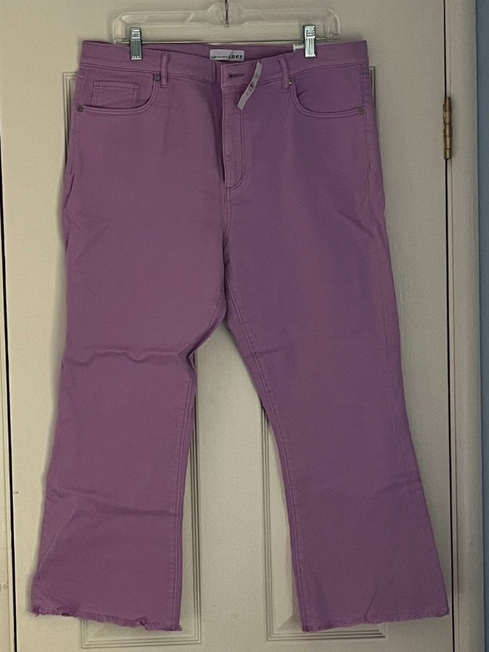 NWT LOFT Light Purple High Rise Kick Crop Jeans